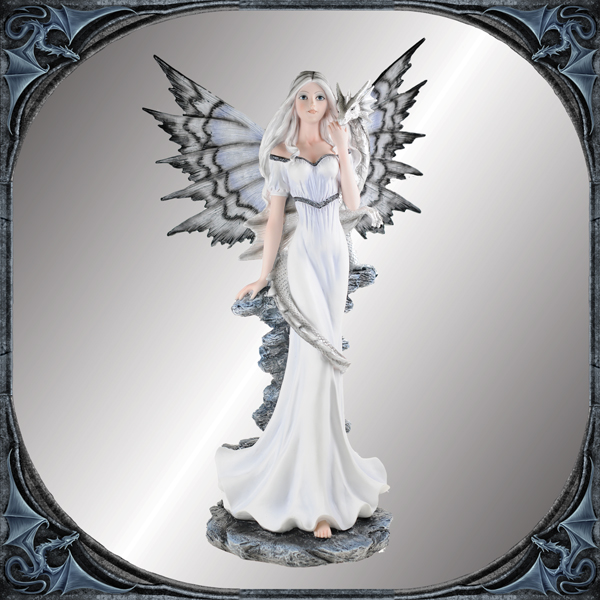 "Olivia" white fairy & dragon