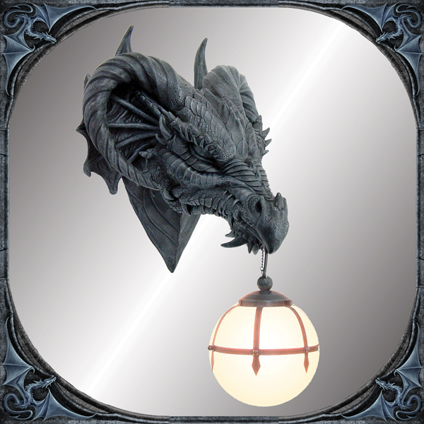 Gothic dragon lamp
