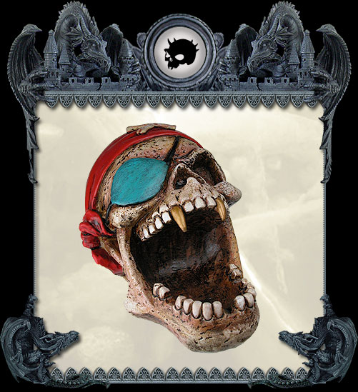 "Pirate Skull with Eye Patch" Ashtray