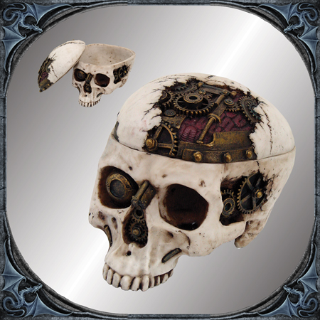 Steampunk skull box