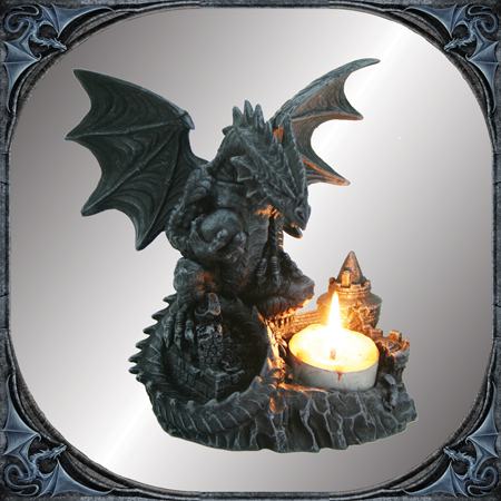 Gothic dragon II tea light stand