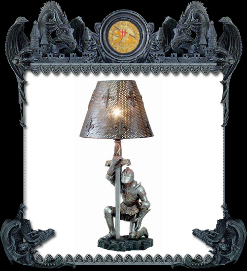 Kneeling Knight Lamp