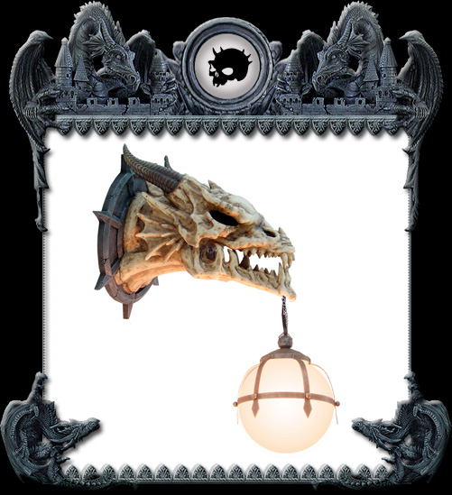 Dragon skull lamp