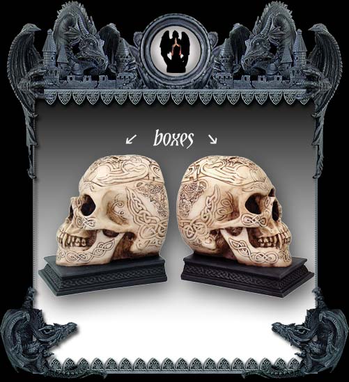 "Knowledge Skulls" bookends