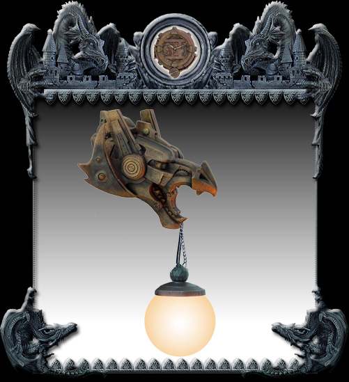 Steampunk dragon lamp