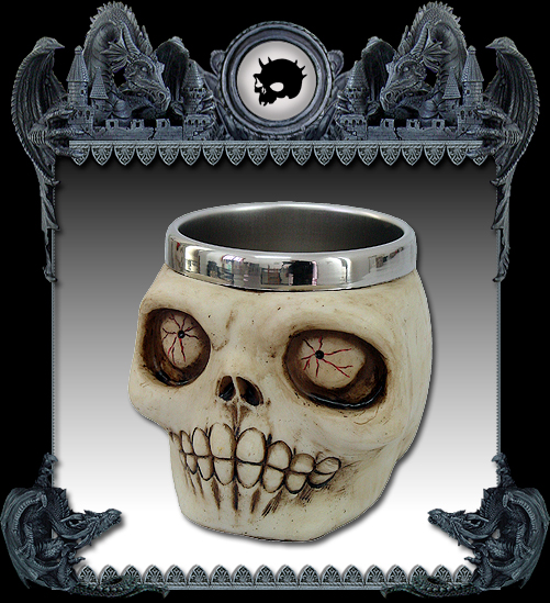 Skull head drinking cup