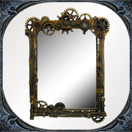 Steampunk style mirror